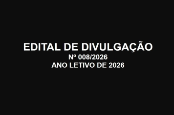 EDITAL DE DIVULGAÇÃO Nº  008/2026