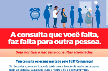 Seja pontual e não falte em consultas agendadas