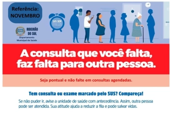 Seja pontual e não falte em consultas agendadas
